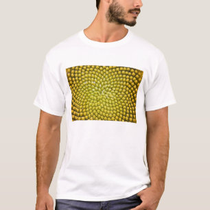 T-shirts Centro de girassol gigante (Helianthus annuus)