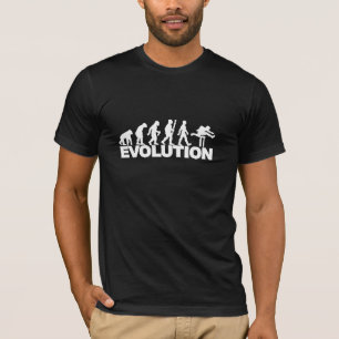 T-shirts cerc o atletismo da evolução