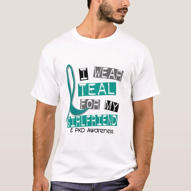 T-shirts Cerceta Polycystic da doença renal PKD para o (Frente)