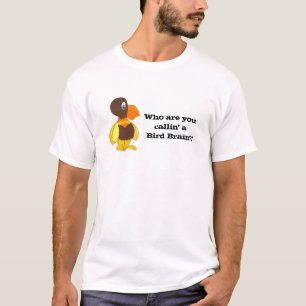 T-shirts Cérebro Humourous do pássaro