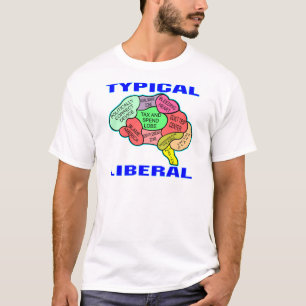 T-shirts Cérebro socialista liberal típico
