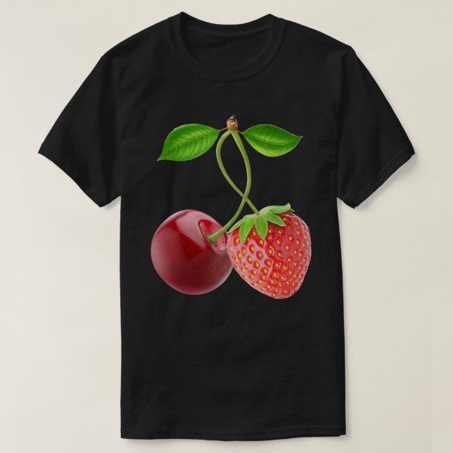 T-shirts Cereja e morango juntos (Frente do Design)