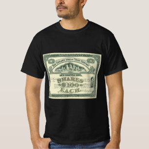 T-shirts Certificado de Ação de Capital Antigo Finanças Emp
