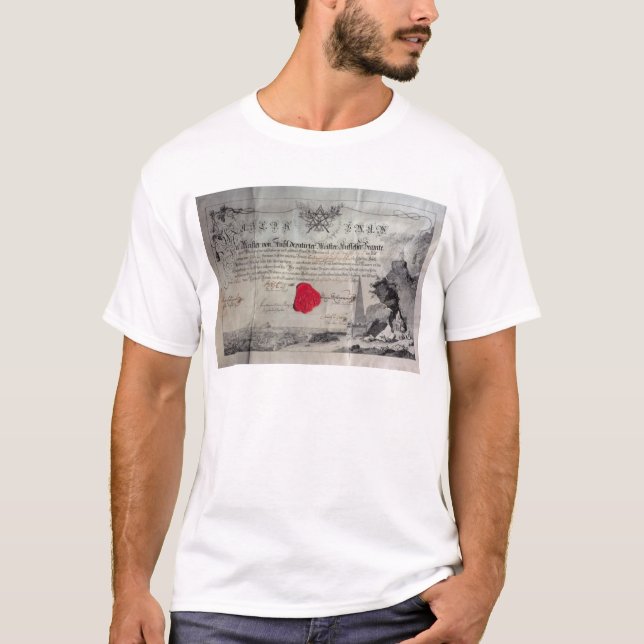 T-shirts Certificado maçónico, 1785 (Frente)