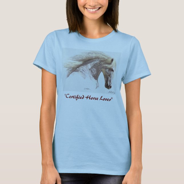 T-shirts "Certified Horse Lover" (Frente)