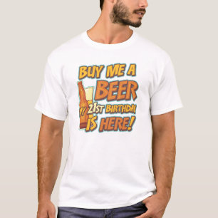 T-shirts Cerveja aniversário de 21 anos