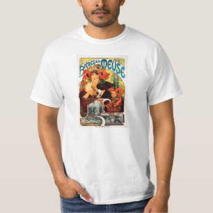 T-shirts Cerveja de Alphonse Mucha do musa