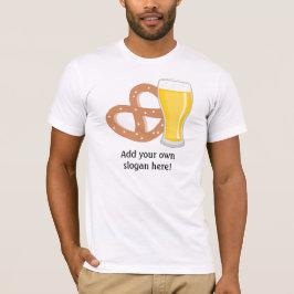 T-shirts Cerveja e Pretzel: Slogan Personalizável