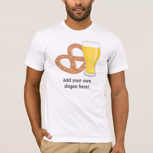 T-shirts Cerveja e Pretzel: Slogan Personalizável