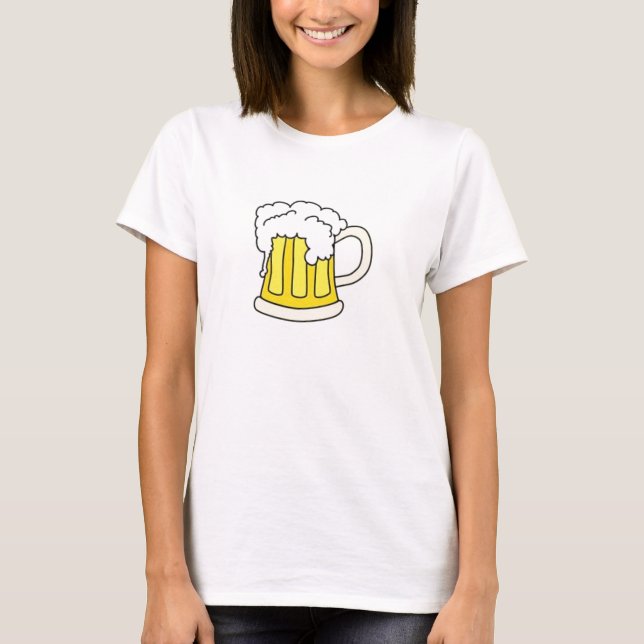 T-shirts Cerveja na caneca/Festa de solteira (Frente)