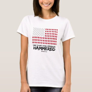 T-shirts Cerveja Pong - hora de obter star spangled