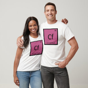 T-shirts Cf - Carne em Conserva Química Símbolo da Tabela P