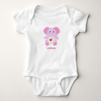 T-shirts chá de fraldas de Elefante de Bebê Rosa Bonito