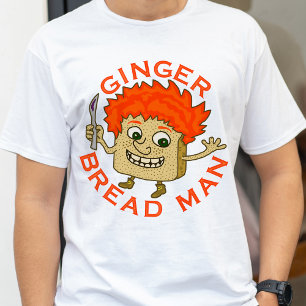 T-shirts Chalaça engraçada do Natal do homem do pão do