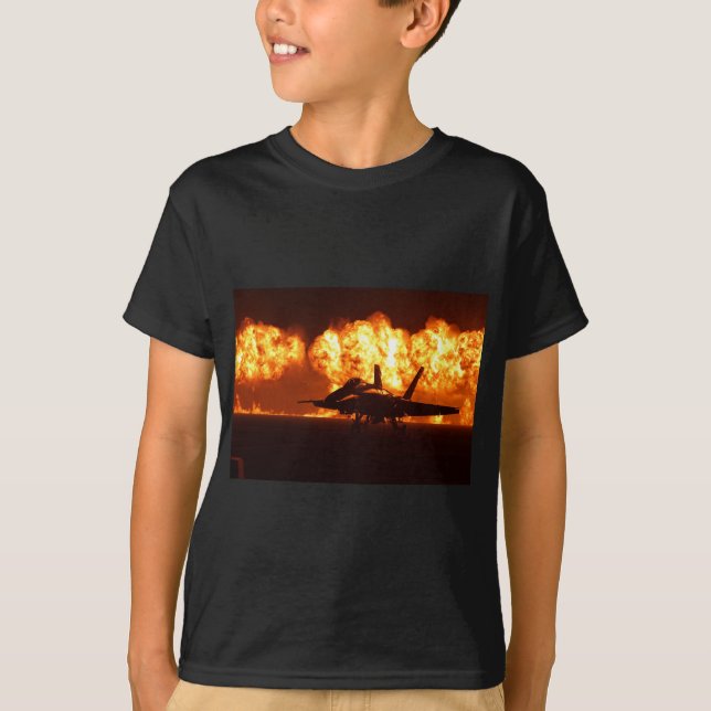 T-shirts Chamas de Caça a Jato (Frente)
