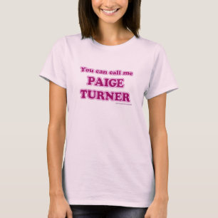 T-shirts Chame-me Paige Turner Funny Author Slogan
