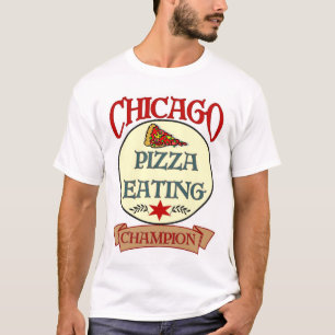 T-shirts Champ de Comida da Pizza Chicago