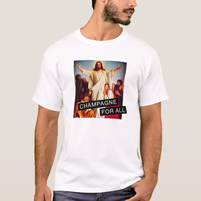 T-shirts Champagne Jesus (Frente)
