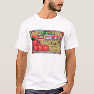 T-shirts Champanhe Cider Vintage Apple Crate Art