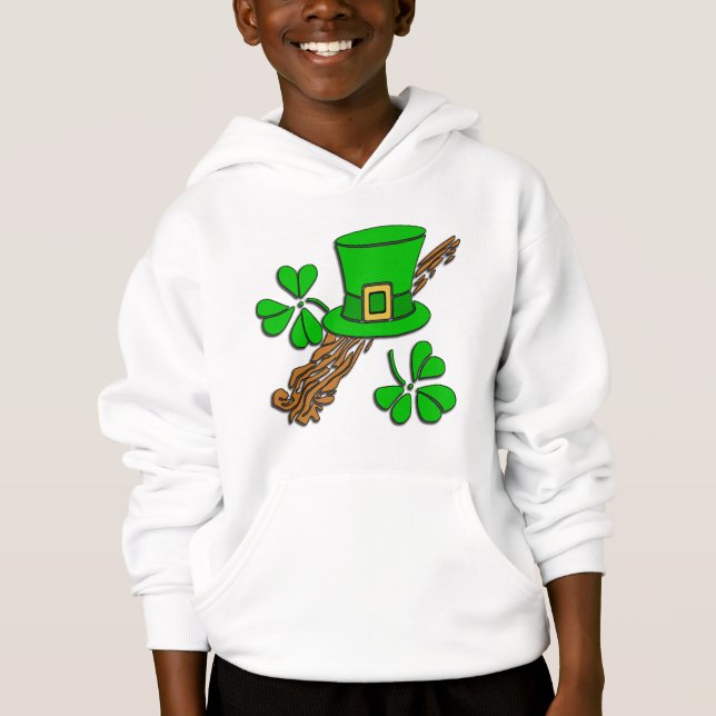 T-shirts Chapéu e trevos irlandeses (Frente)