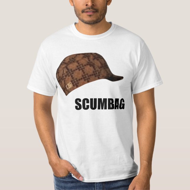 T-shirts Chapéu Meme de Scumbag Steve (Frente)