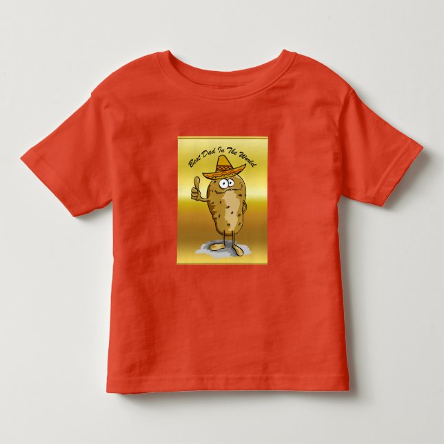 T-shirts chapéu mexicano de sombrero personagem batata (Frente)
