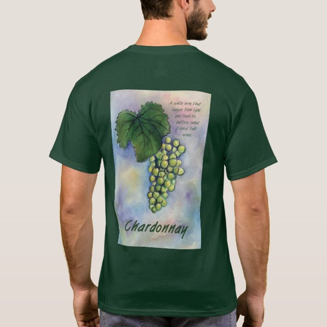 T-shirts Chardonnay Wine Graphics & Description Shirt (Verso)