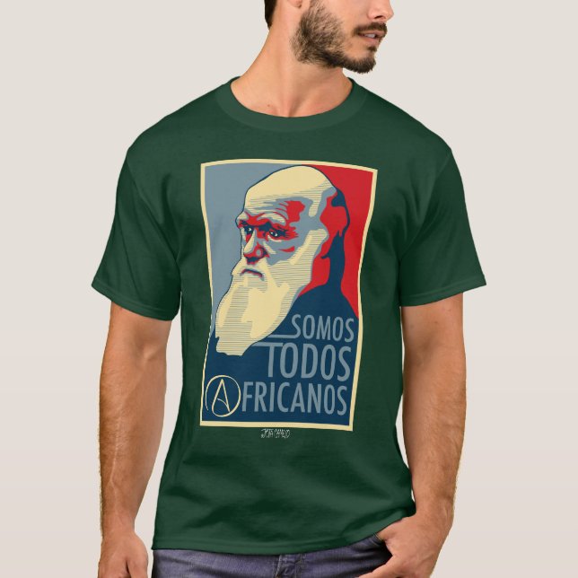 T-shirts Charles Darwin (Frente)
