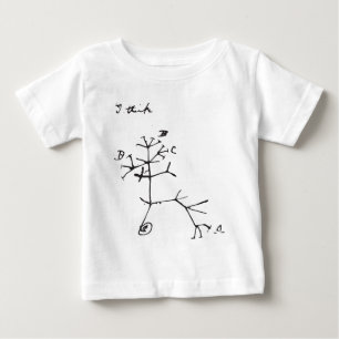 T-shirts Charles Darwin - eu penso (o preto)