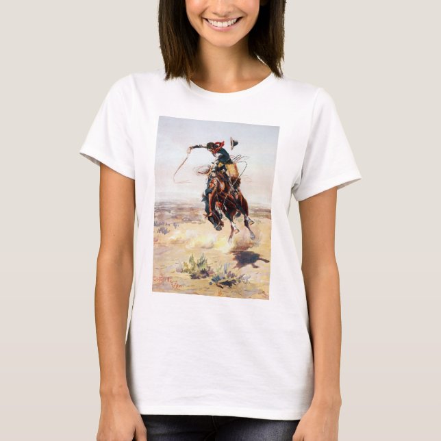 T-shirts Charles Marion Russell um Hoss mau (Frente)