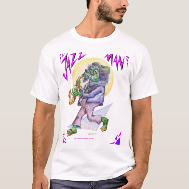 T-shirts CHARLIE, homem do jazz (Frente)