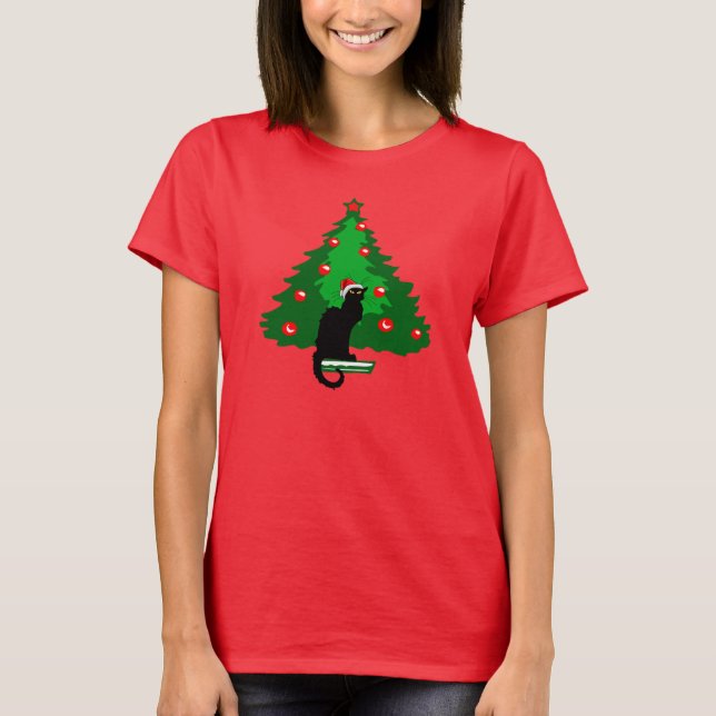 T-shirts Chat Noir Natal (Frente)