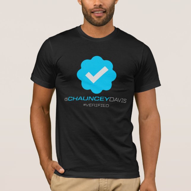 T-shirts @ChaunceyDavis - verificados - preto (Frente)