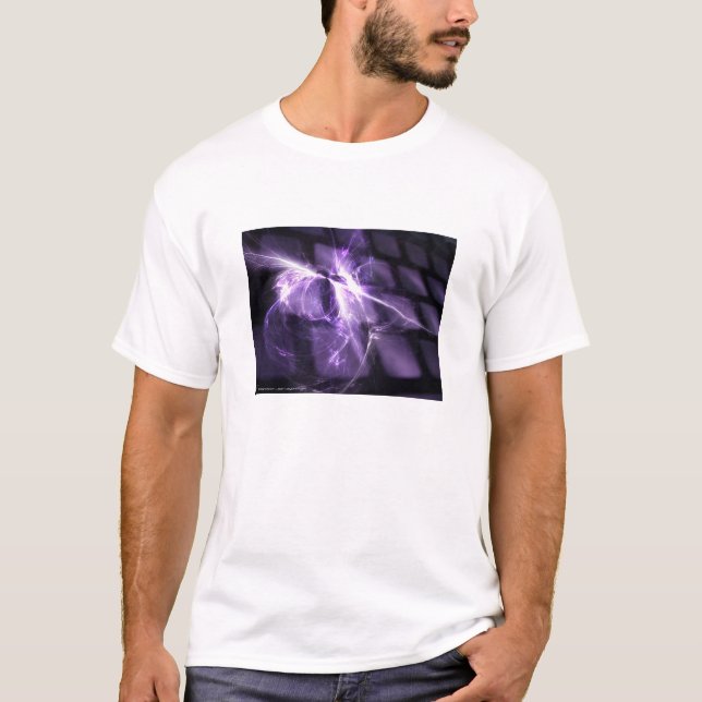 T-shirts Chaves roxas & relâmpago (Frente)