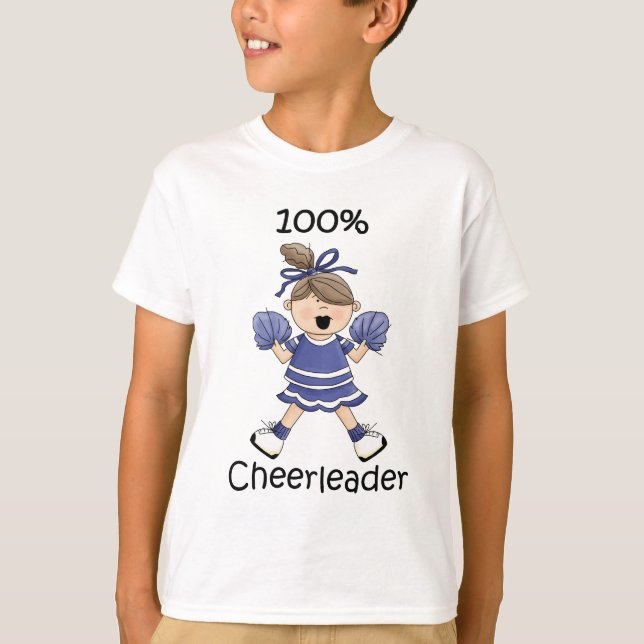 T-shirts cheerleader de 100% - Brunet (Frente)