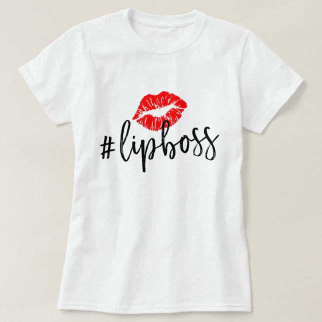 T-shirts Chefe do bordo de LipSense (Frente do Design)