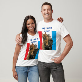 T-shirts Chegou a hora de Meow Pumpkin para Presidente