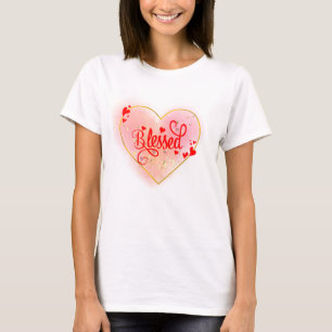 T-Shirts Cheio do Coração do Amor