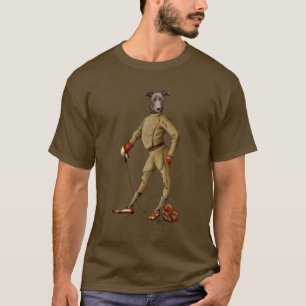 T-shirts Cheio Escuro 2 do Greyhound Fencer