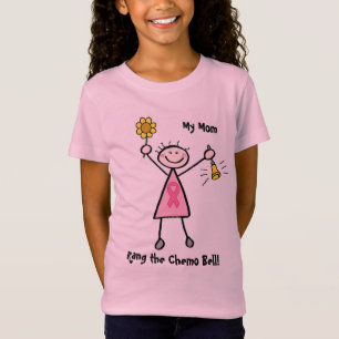 T-shirts Chemo Bell - cancro da mama cor-de-rosa da fita