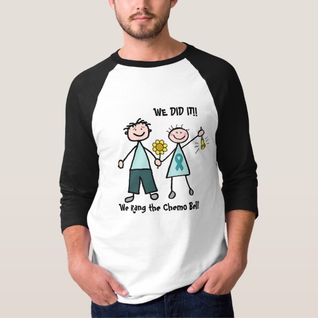 T-shirts Chemo Bell - cancro do colo do útero (Frente)