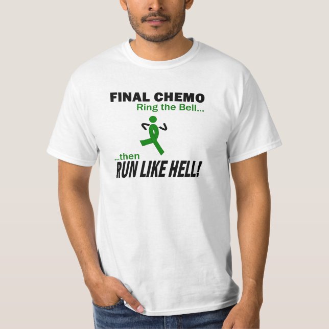 T-shirts Chemo final funciona muito - câncer de figado (Frente)