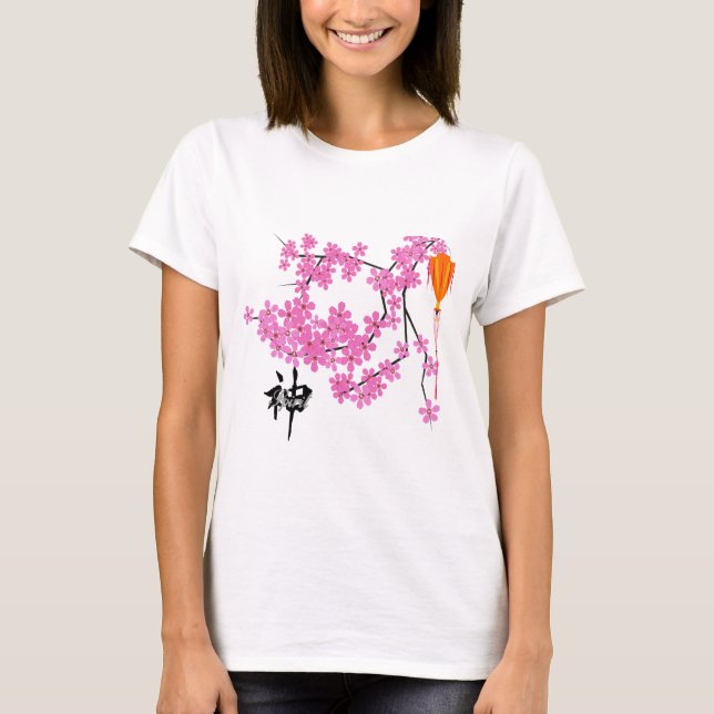 T-shirts Cherry Blossom Design - Mulheres e Meninas (Frente)