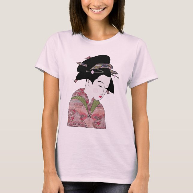 T-shirts Cherry Blossom Geisha (Frente)