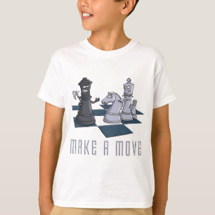 T-shirts chess, a make move