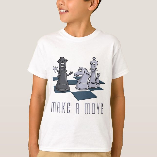 T-shirts chess, a make move (Frente)