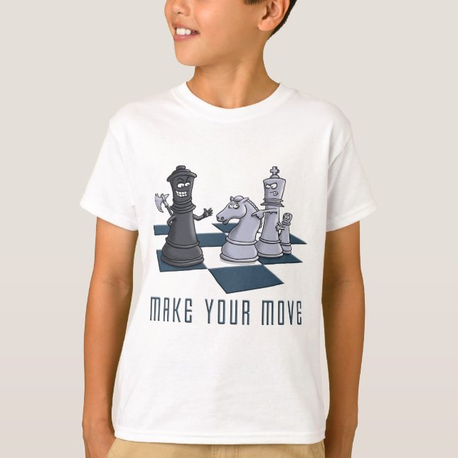 T-shirts chess, a make move (Frente)