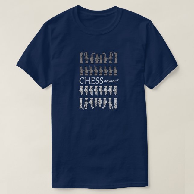 T-shirts Chess alguém? (Frente do Design)