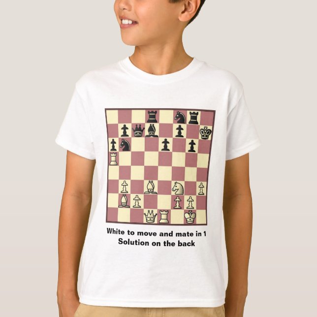T-shirts Chess Mate Em 1 Quebra-cabeça nº 4 (Frente)