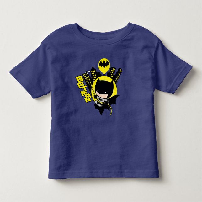 T-shirts Chibi Batman Escalando A Cidade (Frente)
